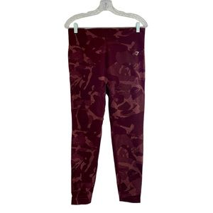 Gymshark Cherry Brown Adapt Camo Leggings Size XXL